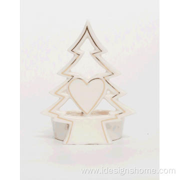 Porcelain White Christmas Tree Tealight Holders